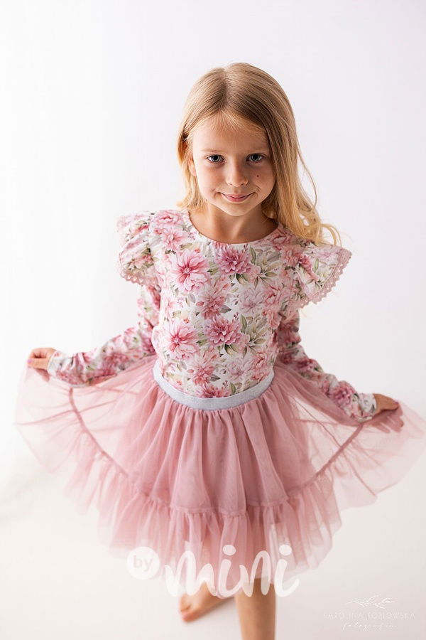 Pudrová maxi tutu sukně Lily Grey