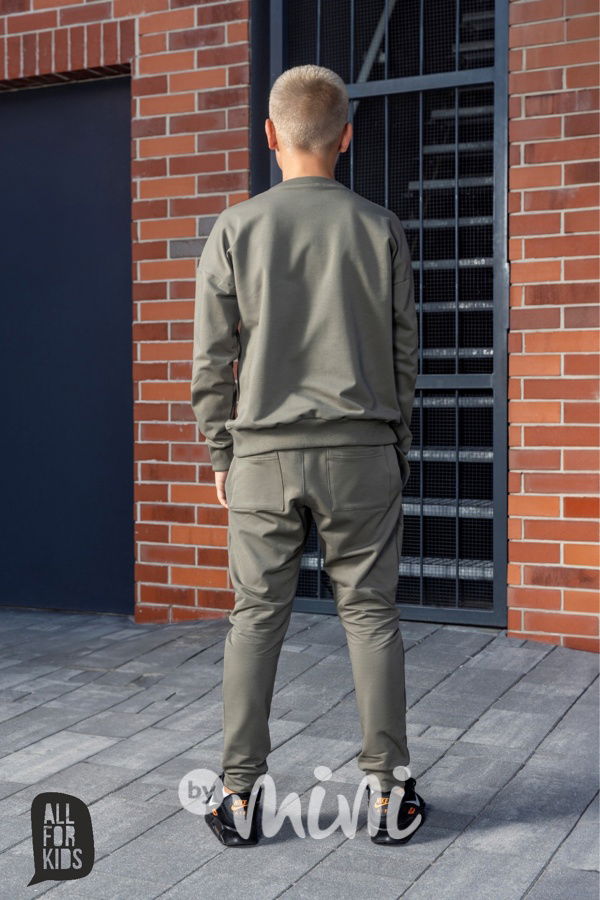 All for kids khaki cargo tepláky