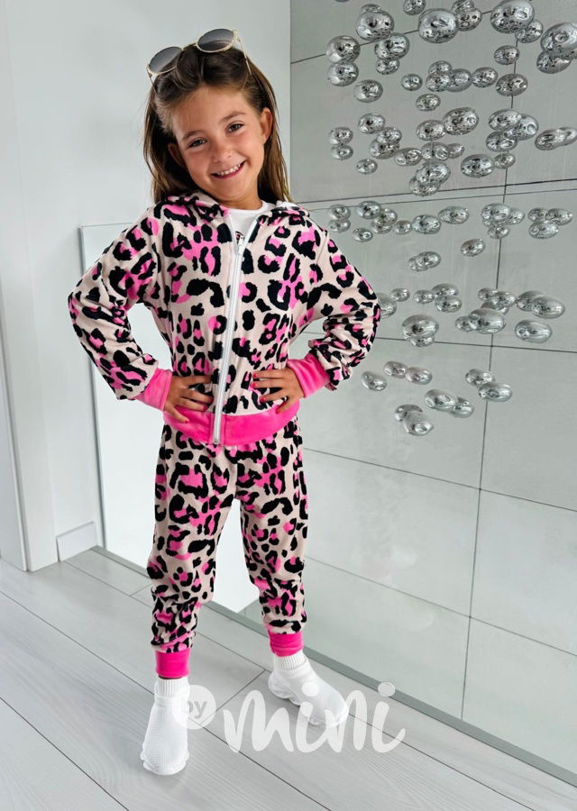 Minnie pink leopard trojkomplet