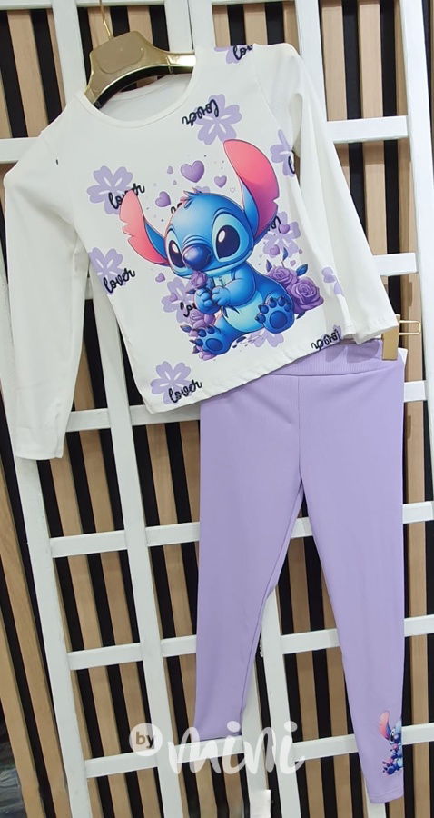 Lilo&Stitch blůzka + legíny lila