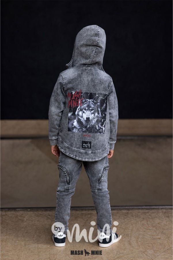 Mash Mnie soft denim mikina ice black