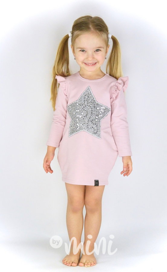 Star pink tunika s volánky