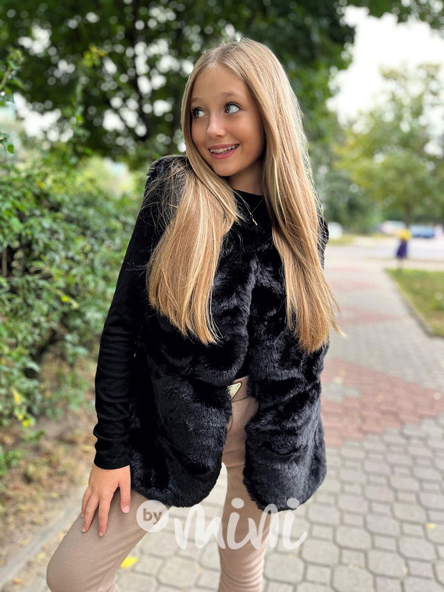 Chlupatá vestička black