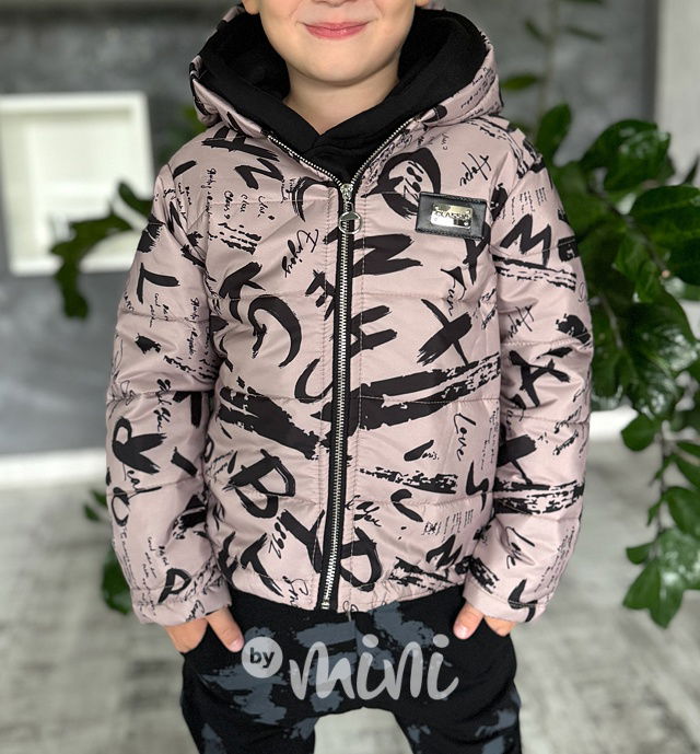 Přechodová podzimní bunda LETTERS beige