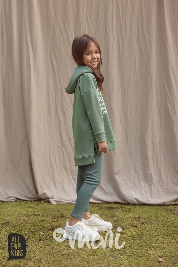 All for kids mikinová tunika mint