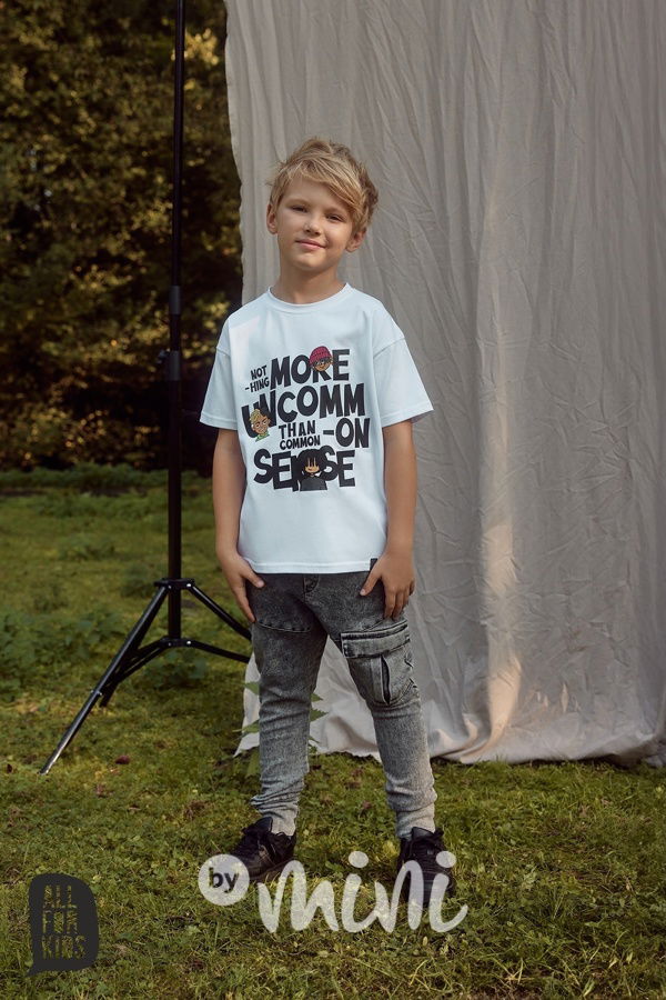 All for kids soft denim kalhoty ice black