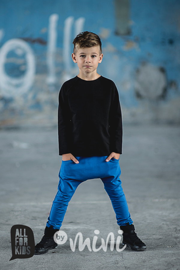 Modré baggy tepláčky