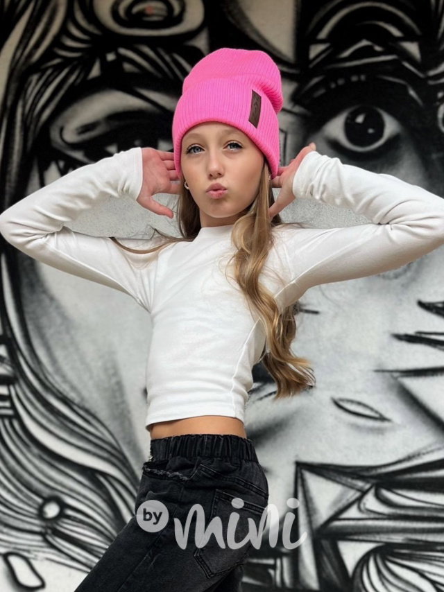 Teplá beanie čepice NAIN barbie pink