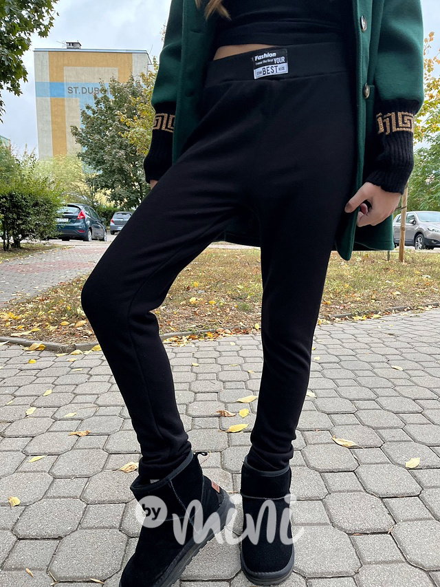 Zateplené legíny FASHION černé