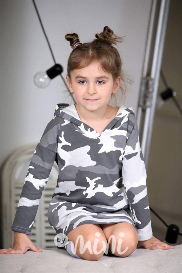 Sporty dress grey army