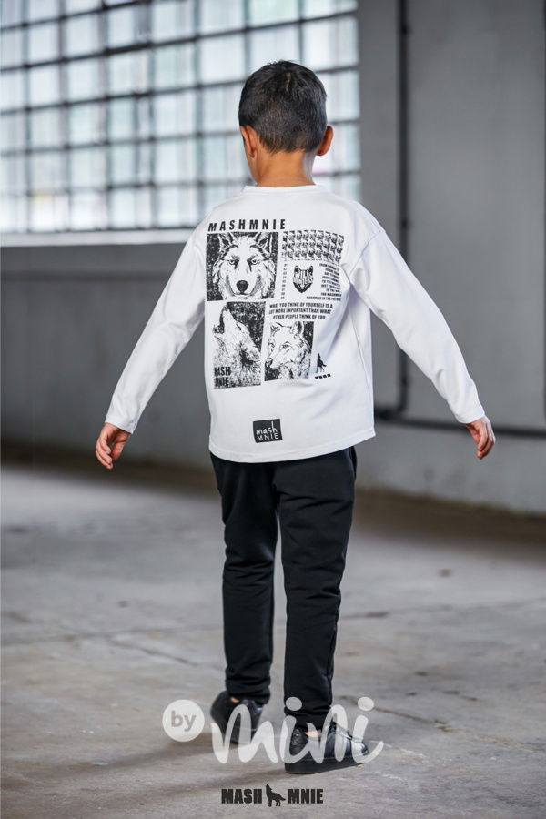 Mash Mnie longsleeve triko WOLF bílé