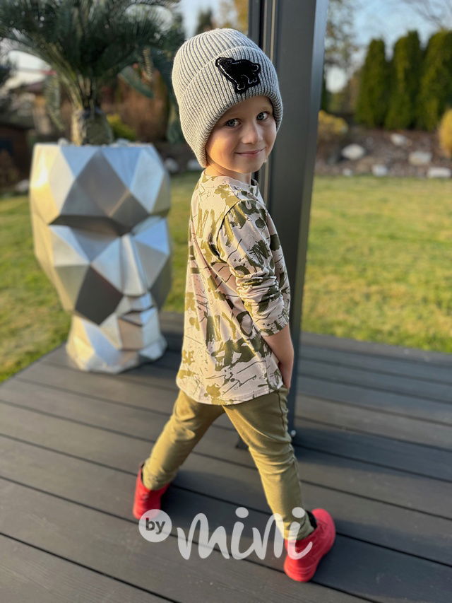 Letters khaki longsleeve blůzka *Despacito*