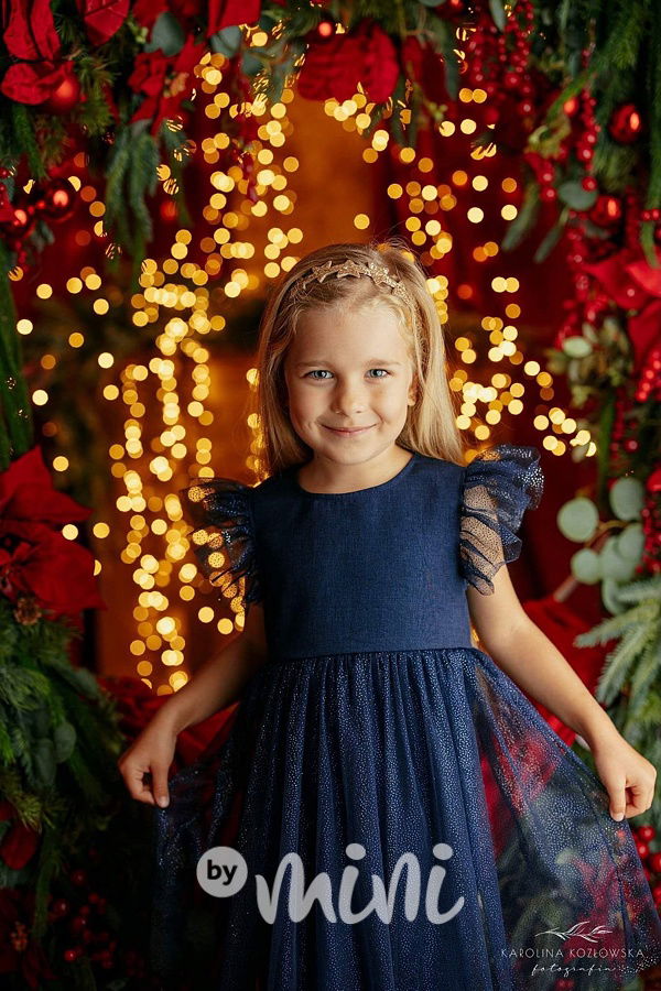 Lily Grey SPARKLING tylové šaty royal blue