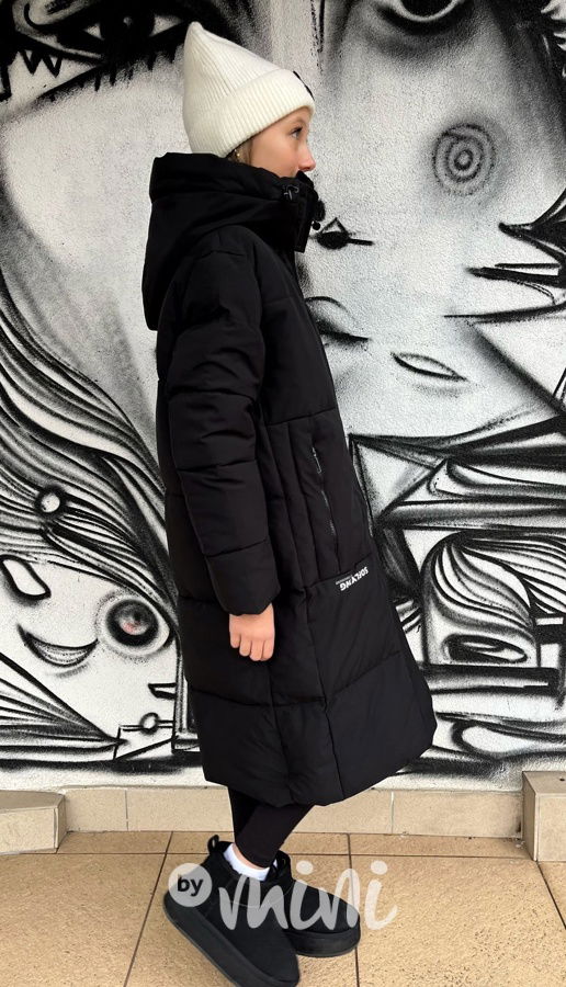 Maxi dlouhý zimní kabát SPORTY black