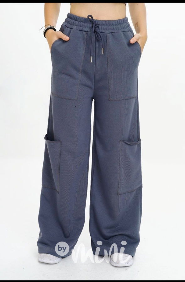 Volné teplejší relaxed tepláky GRAFIT