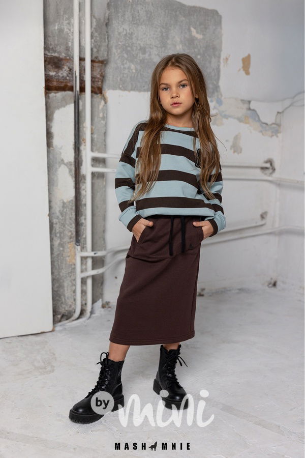 Mash Mnie midi sukně WOLF choco