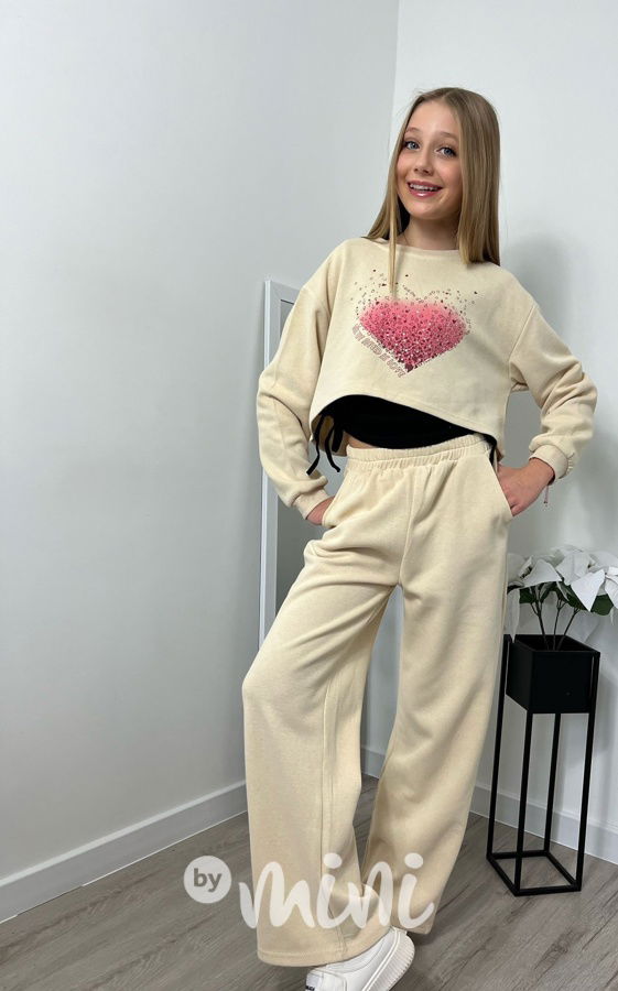 3-dílný lounge komplet HEART béžový