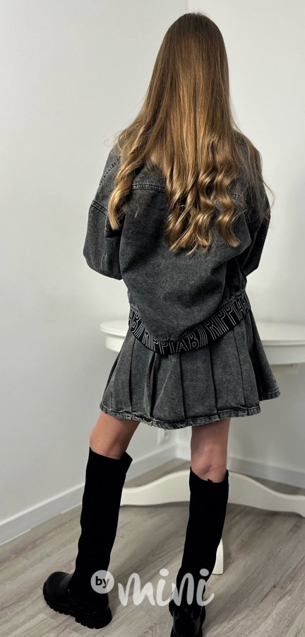 Oversize denim bunda + sukně