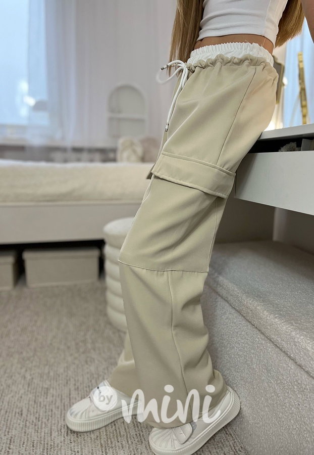 Lounge volné kapsáče BEIGE