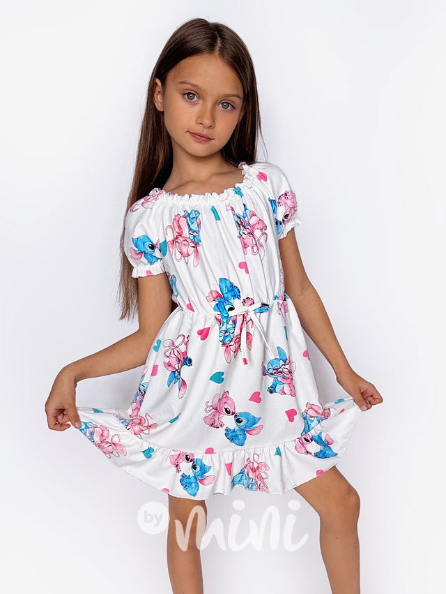 Lilo & Stitch letní šaty s kabelkou white