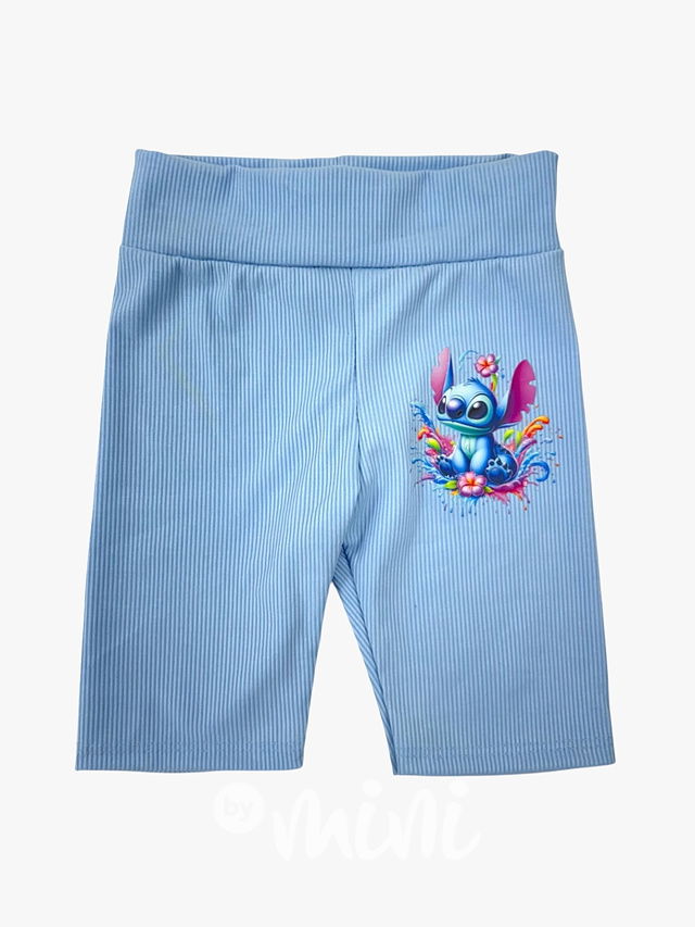 Lilo & Stitch žebrované šortky nebeské