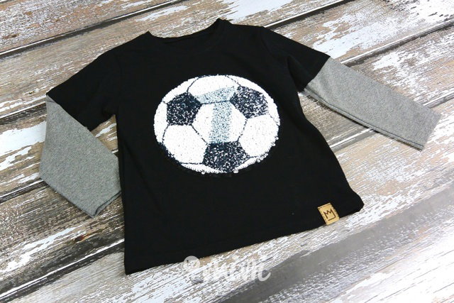 Black/Grey triko s měnícími flitry