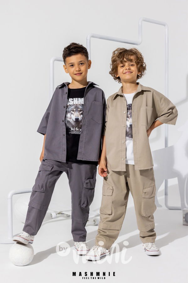 Mash Mnie maxi barel volné kapsáče grafit