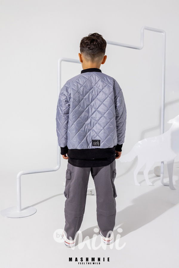 Mash Mnie prošívaná bomber bunda grey