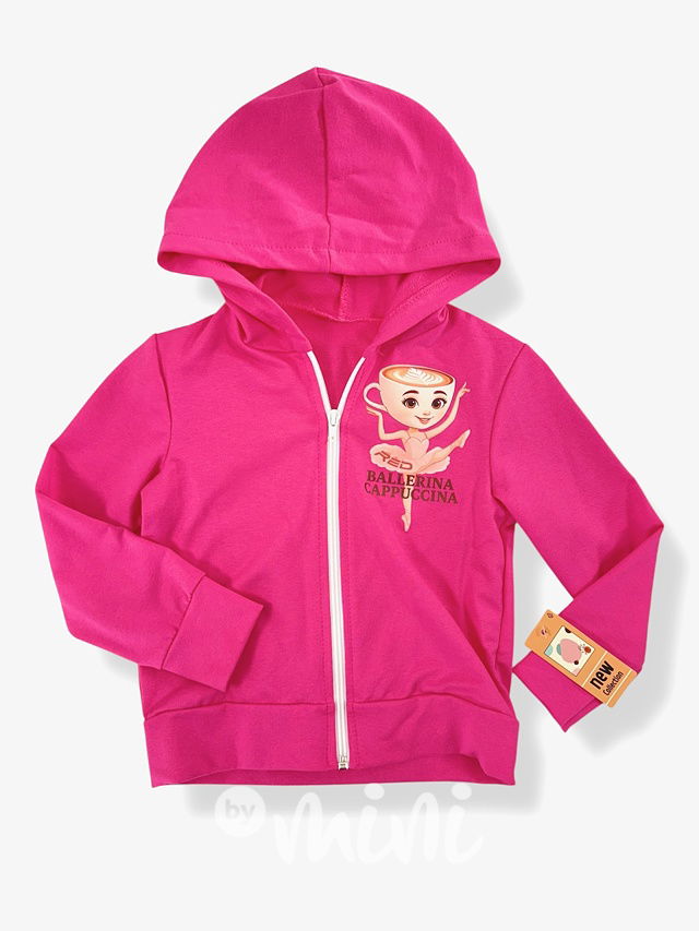 Ballerina Cappuccina mikina zip malinová