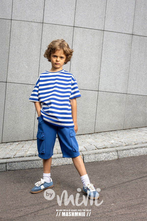 Mash Mnie long cargo shorts blue