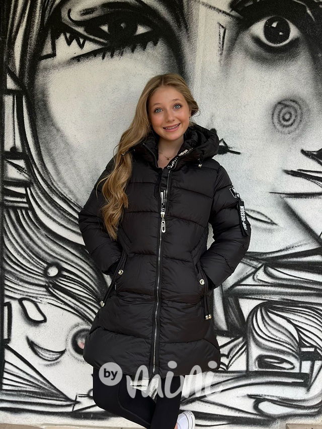 Zimní kabát TOP DESIGN černý