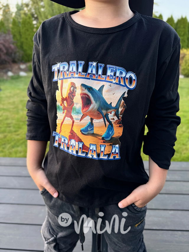Tralalero Tralala triko s dlouhým rukávem černé