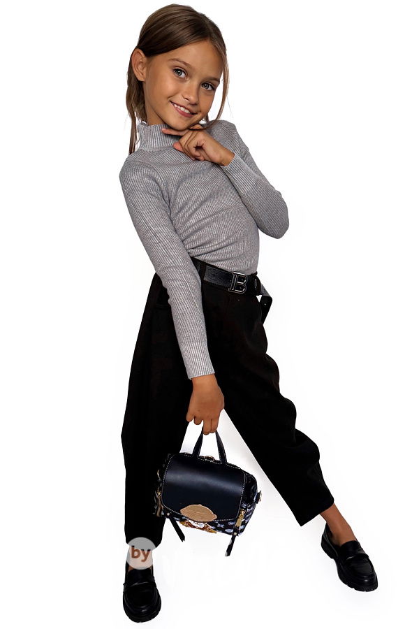 Teplý svetříkový rolák šedý