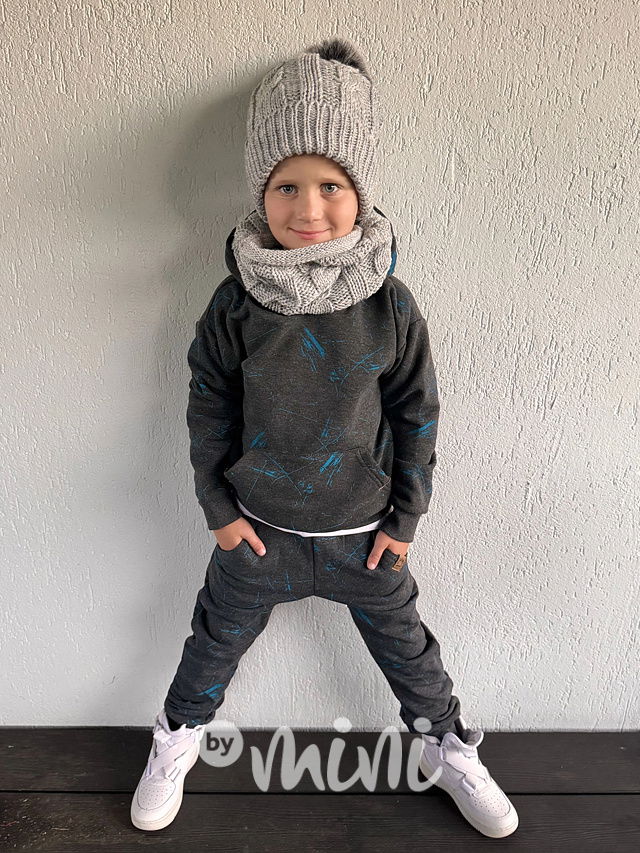 Šedý kulich + nákrčník LIGHT GREY