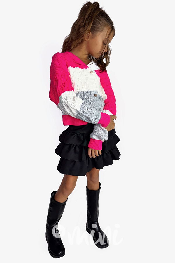 Vrstvená sukně černá