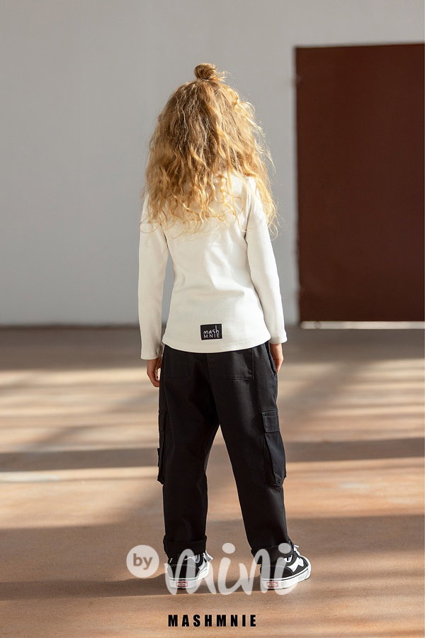 Mash Mnie žebrovaná WOLF blůzka off white