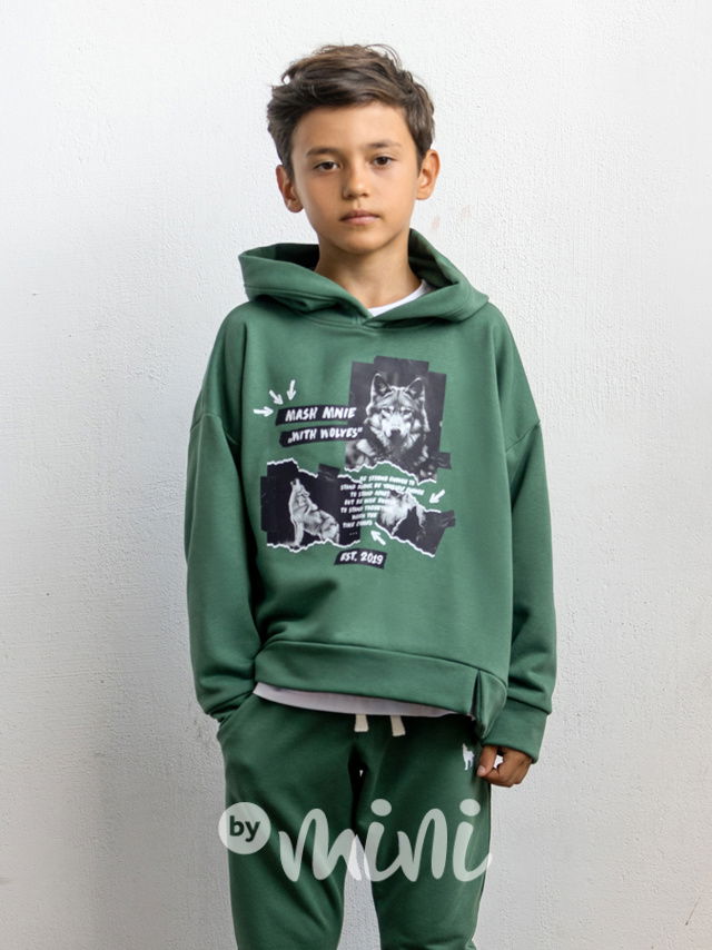 Mash Mnie mikina WOLF green