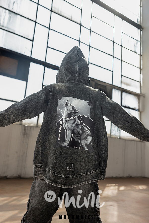 Mash Mnie soft dark denim mikinová bunda WOLF