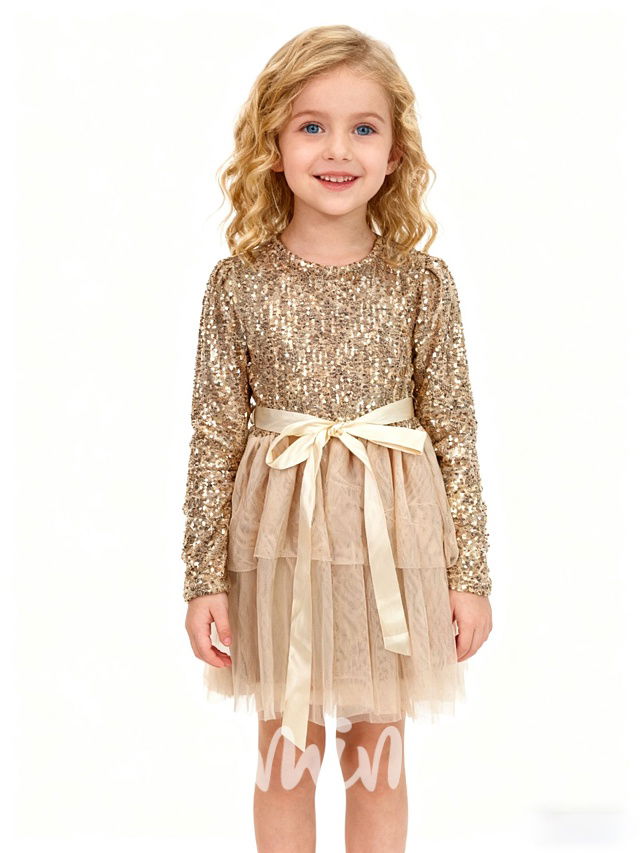 PREMIUM slavnostní šaty s tylem a flitry GOLD