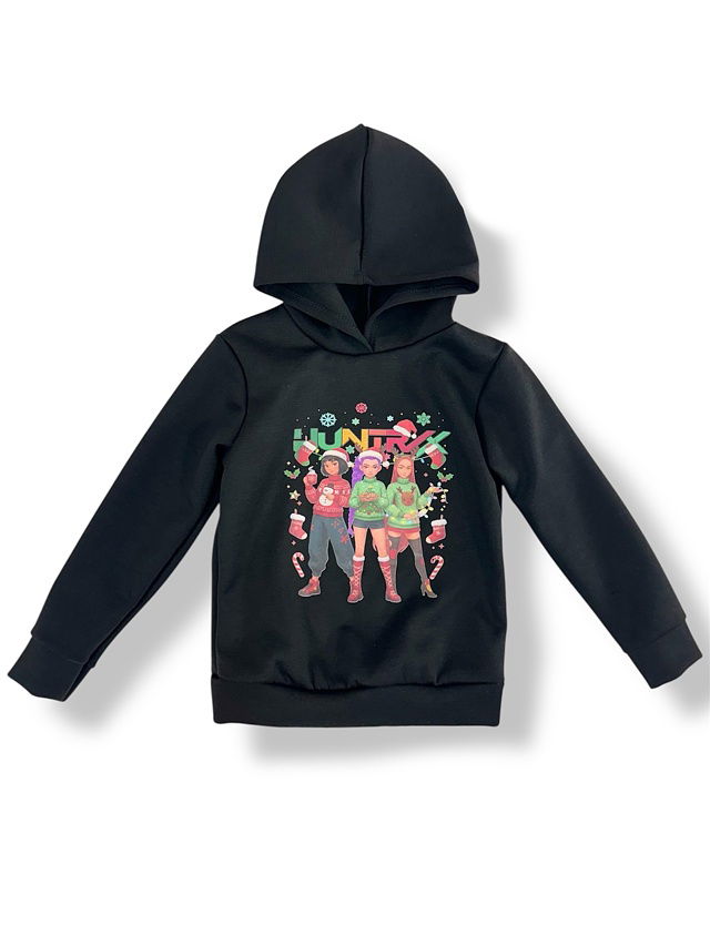 Huntrix zateplená mikina XMAS černá