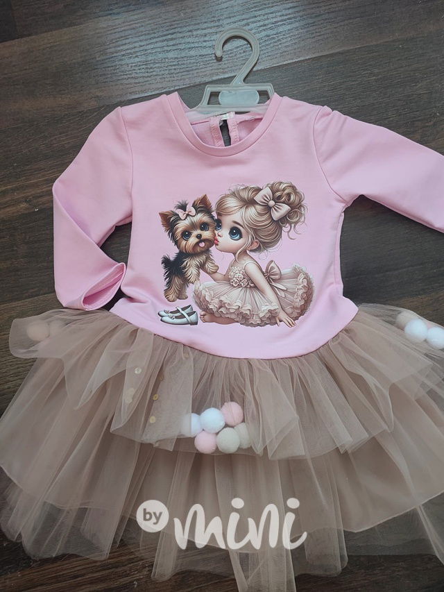 Sweet luxury tylové šaty s pompony