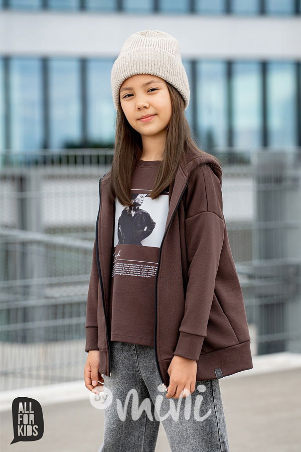 All for kids mikina BLACK choco