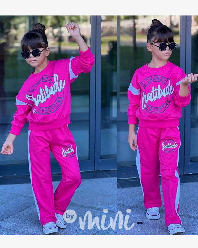 Gratitude tepláková souprava pink