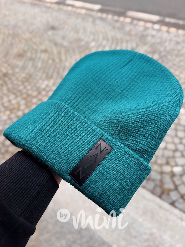 Teplá beanie čepice NAIN petrol