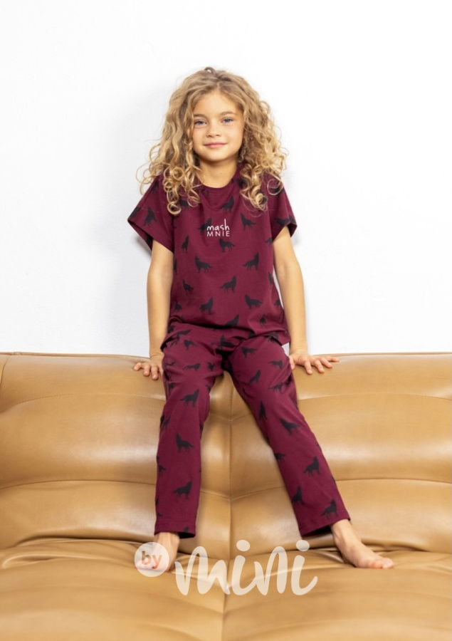Mash Mnie pyžamo WOLF bordo