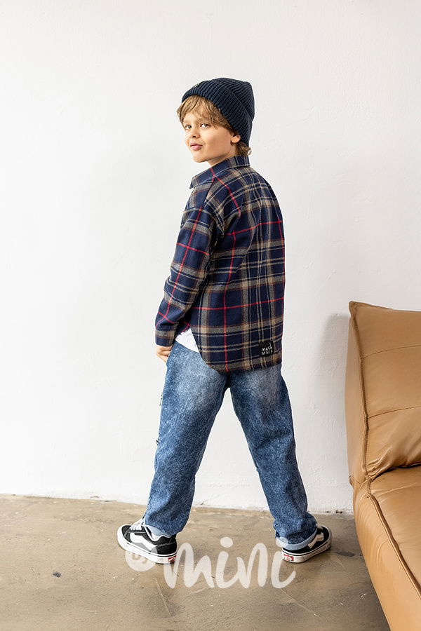 Mash Mnie volné soft blue denimky zipy