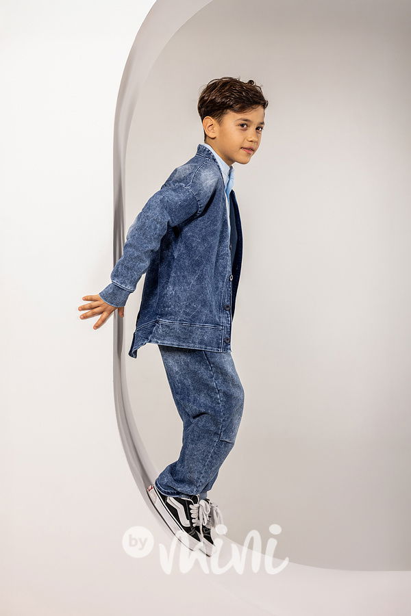 Mash Mnie volné soft blue denimky zipy