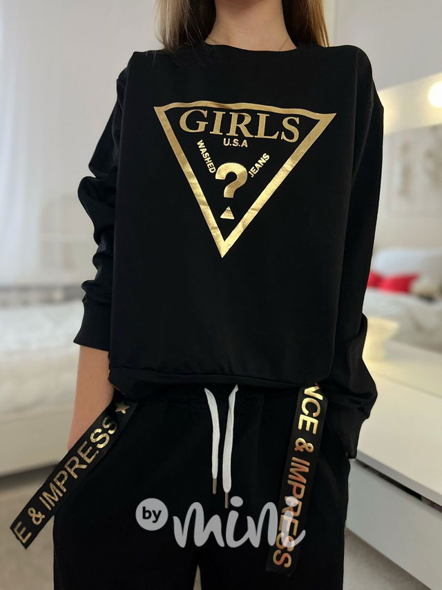 GIRLS mikina černá