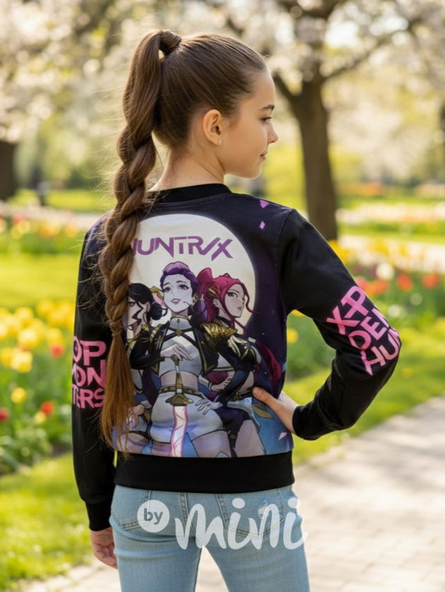 Demon Hunters soft velur mikina