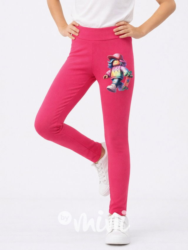 Roblox žebrované legíny malinové